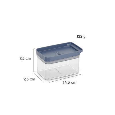 Kit Pote Hermético Organizador Empilhável Modular 0,6L + Pote Hermético Organizador Empilhável Modular 0,85L + Potes Herméticos Plástico 8 Unidades