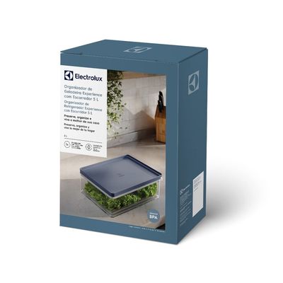 Kit 2 Organizadores de Geladeira Electrolux Experience com Escorredor 5L