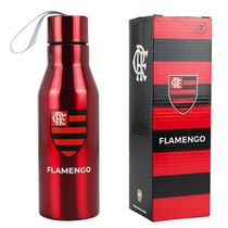 Garrafa Inox Flamengo Vermelha Com Tampa 600ml Oficial