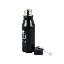Garrafa Inox Santos Preta Com Tampa 600ml Oficial