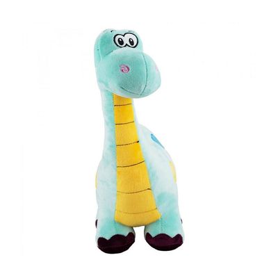 Pelúcia Bebê Dinossauro Verde Turquesa Bordado 32cm