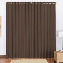 Cortina Blackout 4,00m x 2,80m Tabaco Tecido Blackout Corta Luz Sala ou Quarto