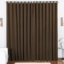 Cortina Tóquio Varão Simples Tecido Oxford 2,00m x 1,70m Janela Quarto Sala - Marrom
