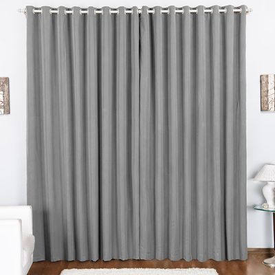Cortina Tóquio Varão Simples Tecido Oxford 4,00m x 2,80m Janela Quarto Sala - Cinza