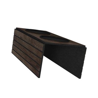 Kit 08 Esteiras Bandeja Com Suporte Para Copos Para Sofá MDF Tabaco - Gran Belo