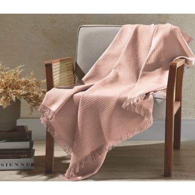 Manta Sofá Marrocos Liso 150x210cm Dohler Rose