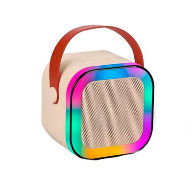 Mini Caixa de Som Microfone Bluetooth Portátil RGB - Festa em Qualquer Lugar