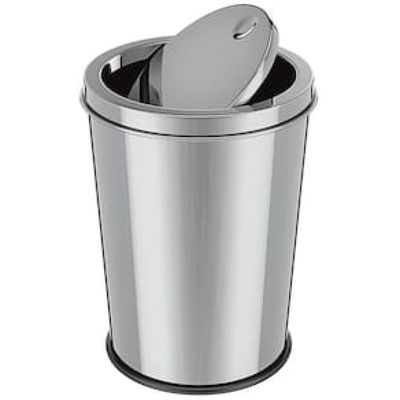 Lixeira Euro Design com Tampa Basculante Inox - 5L