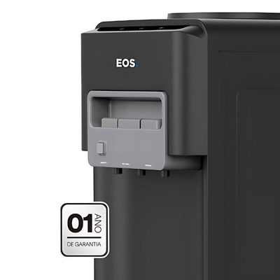Bebedouro Agua Quente Natural E Gelada Eletrônico Preto Galão Mineralle EBE06QP 220V