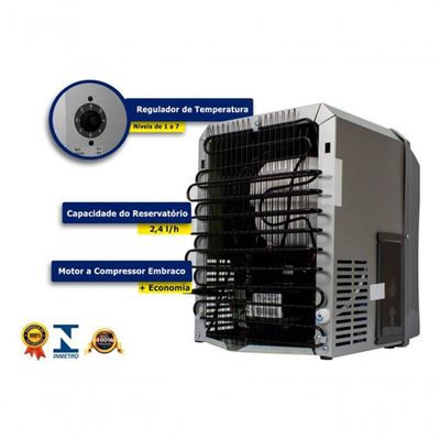 Purificador De Água Alcalina Ionizada Ozônio E Magnésio Mg+ Preto 110V