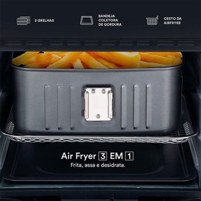 Fritadeira Sem óleo Air Fryer Oven Digital Toutch Titanium 12l Premium Eaf12t 220v - Eos 220v