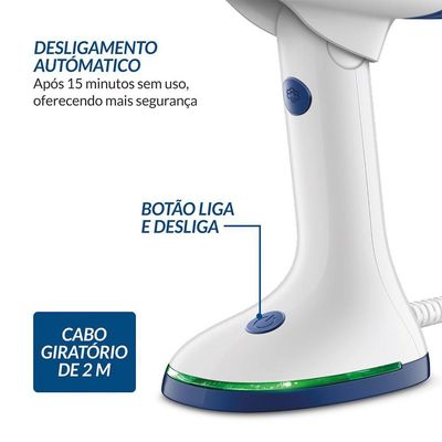 Passadeira A Vapor Dobrável Mondial Branco/azul VP-10-DB Bivolt
