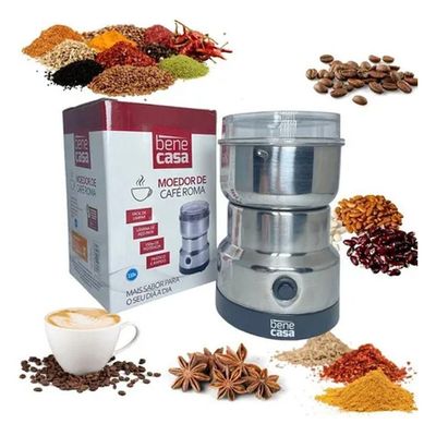 Moedor De Café E Grãos Elétrico Aço Inox 150ml 150w 110V