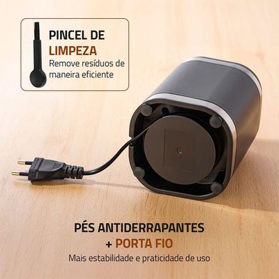 Moedor De Café Dolce Arome Mondial Preto/Inox 180W MCF-01-BI 110V