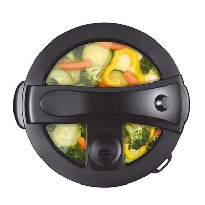 Panela Elétrica de Arroz Visio Rice Glass 10 Xícaras 700W Preta com Tampa de Vidro e Acessórios 220V