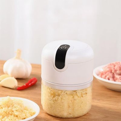 Mini Processador Elétrico Rosa 280ml Usb Recarregável Tritura Alho E Pimenta Com 3 Lâminas