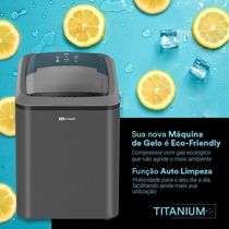 Máquina De Gelo Titanium 15kg Ice Compact Emg02t 127v - Eos 127v