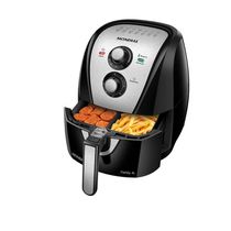 Fritadeira Sem Óleo com Divisória Air Fryer Mondial Family 4L Preto/Inox AFD-40-BI 220V