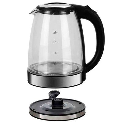 Chaleira Elétrica Jarra De Vidro Cristal Led Azul 1,8 Litros 127v