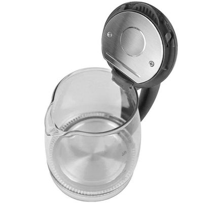 Chaleira Elétrica Jarra De Vidro Cristal Led Azul 1,8 Litros 127v