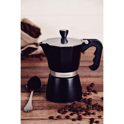 Cafeteira Expresso Italiana Tramontina Alumínio Preto 320ml