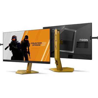 Monitor Gamer 24,1" LED AOC AGON Pro Counter Strike 2 CS25G/78 Full HD 610Hz Preto e Dourado