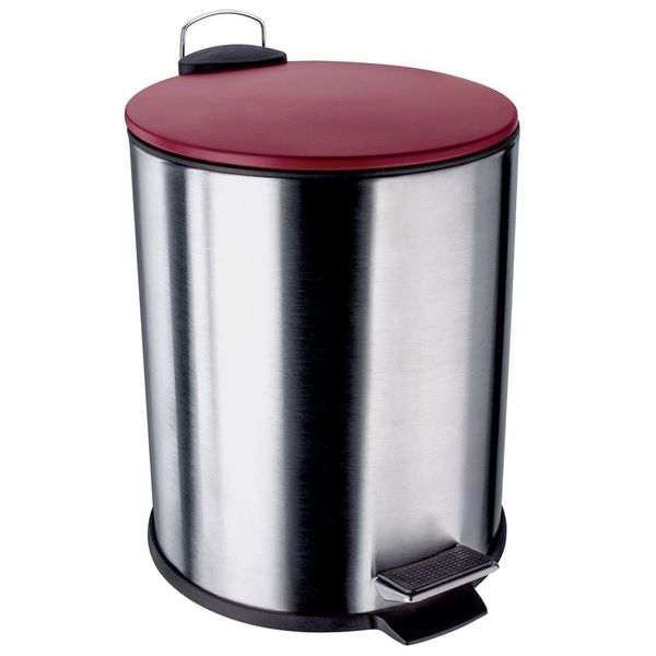 Lixeira Euro Home com Pedal LIX2287-VM em Inox e PP 5 L