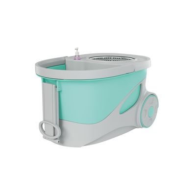 Mop Giratório FlashLimp Ciclone com Balde 20L, Rodas, Cabo Telescópico e 2 Refis  Verde/ Cinza