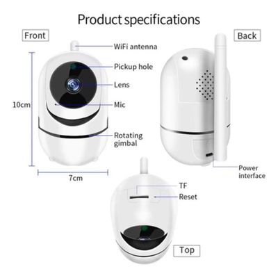 Câmera IP Wifi 720P Robo C/ Áudio Auto Tracking Grava em Nuvem e CartãoSD