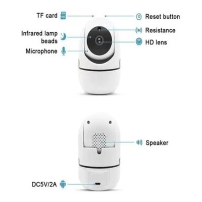 Câmera IP Wifi 720P Robo C/ Áudio Grava CartãoSD