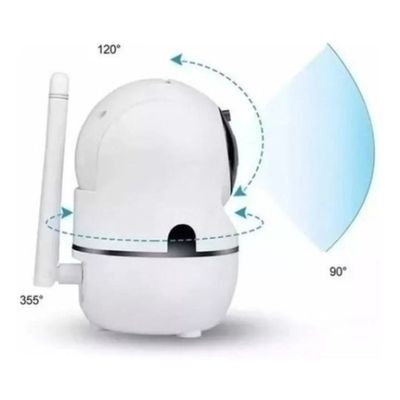 Câmera IP Wifi 720P Robo C/ Áudio Grava CartãoSD