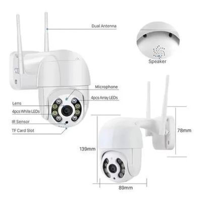 Camera Wifi Ip Hd Rotativa Externa Visao Noturna Prova Dàgua