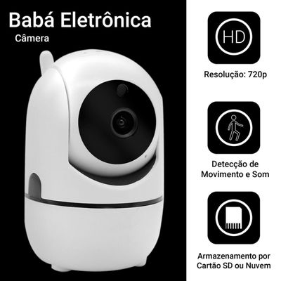 Babá Eletrônica Câmera Sem Fio Wifi Visão Noturna Microfone