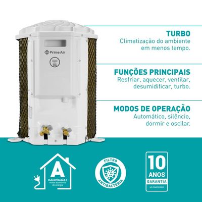 Ar-Condicionado Prime Air Inverter 9000BTUs Quente/Frio 9QC 220V