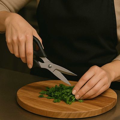 Tesoura de Cozinha Culinaria Multifuncional Frango Vegetais