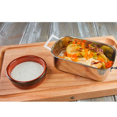 Travessa Mini 1,1L Alça Inox Couvert Servir Entrada Buffet 4un