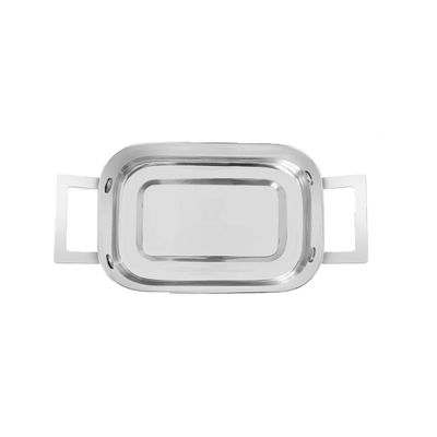 Travessa Mini 1,1L Alça Inox Couvert Servir Entrada Buffet 4un