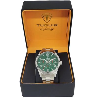 Relógio Tuguir Masculino Ref: Tgi37058 Multifunção Aço Prateado