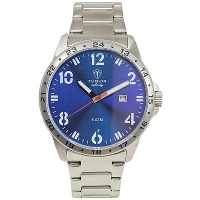 Relógio Tuguir Masculino Ref: Tg9167d Tgi37101 Casual Aço Prateado