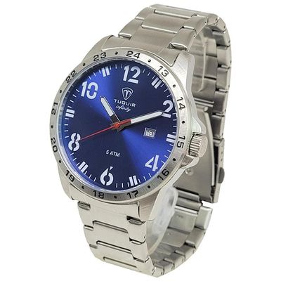Relógio Tuguir Masculino Ref: Tg9167d Tgi37101 Casual Aço Prateado