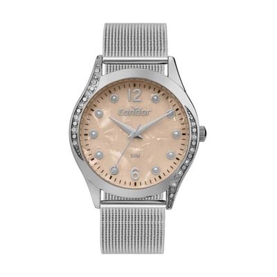 Relógio Condor Feminino Ref: Co2035nsv/4j Casual Mesh Prateado