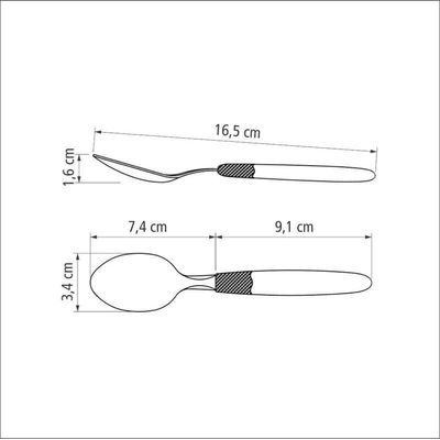 Colher Sobremesa Inox Ipanema Branco Tramontina