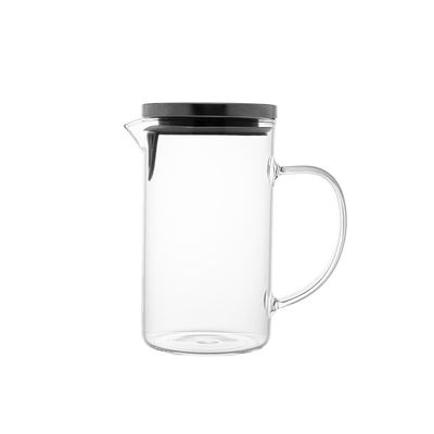 Jarra de Vidro Wolff 1L com Tampa Design Alta Resistência Térmica Transparente