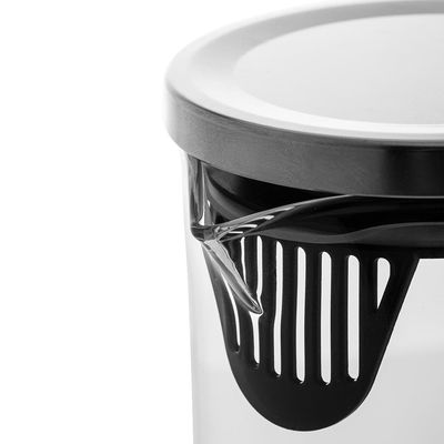 Jarra de Vidro Wolff 1L com Tampa Design Alta Resistência Térmica Transparente