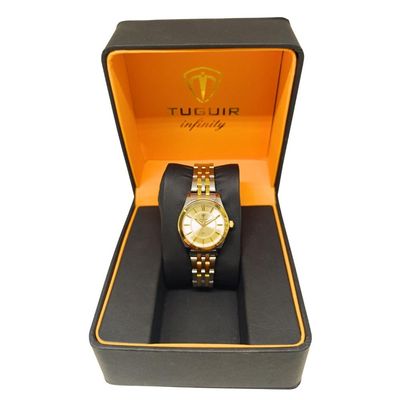Relógio Tuguir Feminino Ref: Tgi37134 Aço Clássico Bicolor
