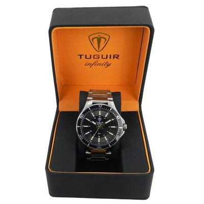 Relógio Tuguir Masculino Ref: Tgi37127 Casual Aço Prateado