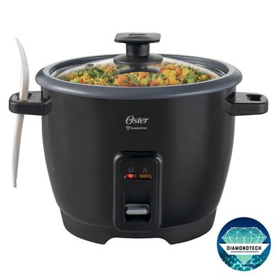 Panela Elétrica De Arroz Diamondtech Oster Black 1,2L 110V