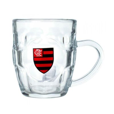 Caneca De Vidro Com Abridor Flamengo 310ml