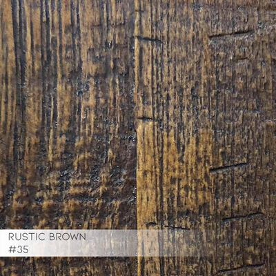 Poltrona Decorativa Sala de Estar Eden Com Couro Madeira Maciça Rustic Brown - Gran Belo