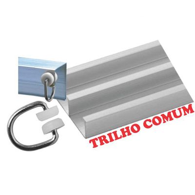 Cortina Tóquio para Trilho Comum Tecido Oxford 4,00m x 2,80m Janela Quarto Sala - Branca